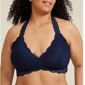 Maurices Blue Vintage Lace Halter Bralette